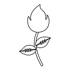 flower icon over white background, vector illustration