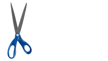 red office scissors isolated on a white background. copy space, template