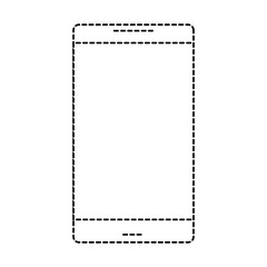smartphone device icon over white background, vector illustration
