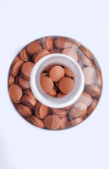 bottle medication vitamins red pills 