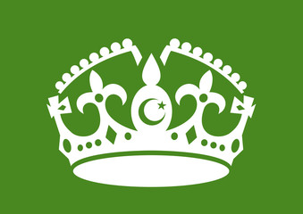 Islamic theocracy and Islam as state religion. Muslim's leadership, government and authority. Vector illustration