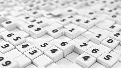 simple sudoku game. 3d illustration