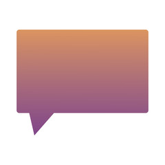 speech square bubble icon over white background, colorful design. vector illustration