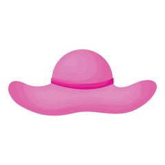 beach hat icon over white background, colorful design. vector illustration