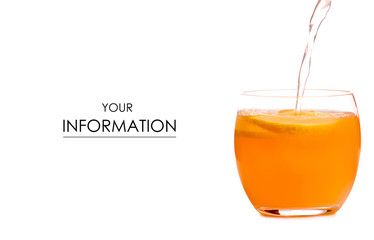 A glass of lemonade orange lemon pattern