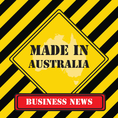 Made in Australia yellow symbol