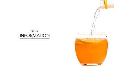 A glass of lemonade orange lemon pattern