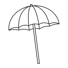 beach parasol icon over white background, vector illustration