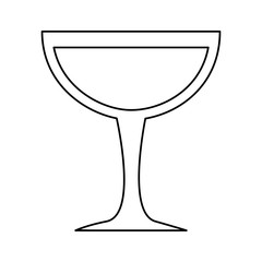cocktail glass  icon over white background, vector illlustration