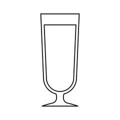 cocktail drink icon over white background, vector illlustration