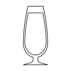 cocktail glass  icon over white background, vector illlustration