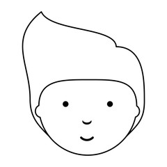 cartoon young man icon over white background, vector illustration