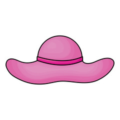 beach hat icon over white background, colorful design. vector illustration