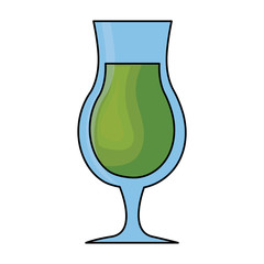cocktail drink icon over white background, colorful design. vector illlustration