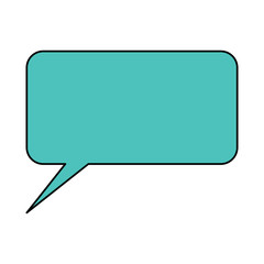 speech square bubble icon over white background, vector illustration