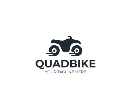 Quad bike logo template. ATV vector design. Quad biking logotype