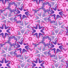 Beautiful seamless pattern with flowers, vector