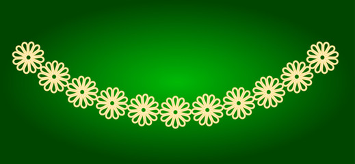 Icons of garlands of flowers. Holiday Ugadi