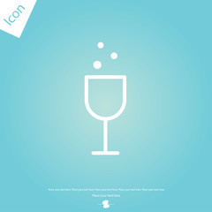 Wine glass vector icon