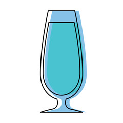 cocktail glass icon over white background, colorful design. vector illlustration