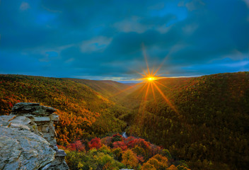 West Virginia sunset in Fall