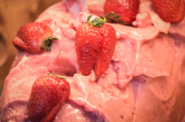 italian ice cream close up view - delights