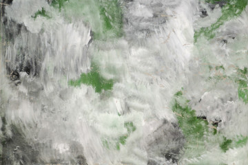 Abstract cloudy white green painted background