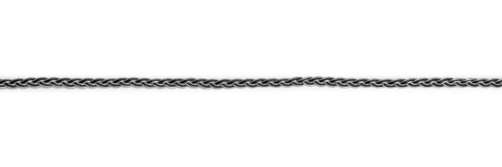 Black and silver braid isolated