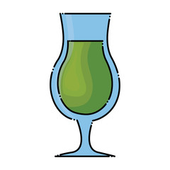 cocktail glass icon over white background, colorful design. vector illlustration