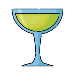 cocktail drink icon over white background, colorful design. vector illlustration