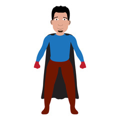 Male superhero cartoon character
