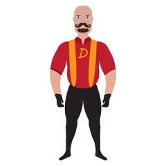 Male superhero cartoon character