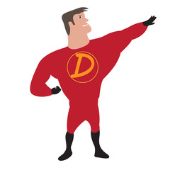 Male superhero cartoon character
