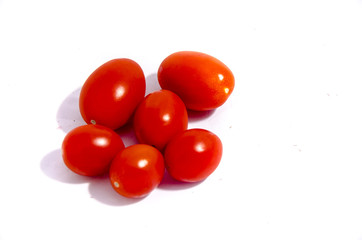 A cherry tomato
