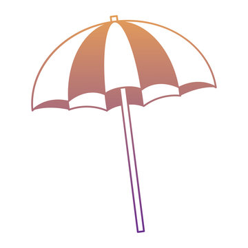 beach parasol icon over white background, colorful design. vector illustration