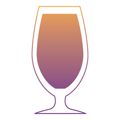 cocktail glass icon over white background, colorful design. vector illlustration