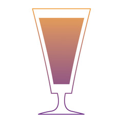 cocktail glass icon over white background, colorful design. vector illlustration