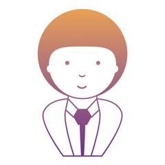 cartoon businessman with afro hairstyle over white background, colorful design.  vector illustration