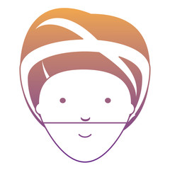 cartoon Indian man wearing a turban over white background, colorful design. vector illustration