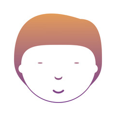 chinese man face icon over white background, colorful design. vector illustration