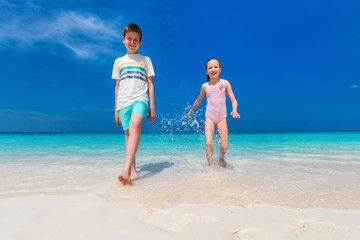 Kids having fun at beach