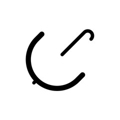 Icono plano umbrella en color negro