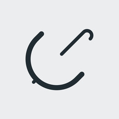 Icono plano umbrella en fondo gris