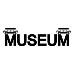 Logotipo MUSEUM con capiteles en color negro