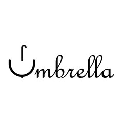 Logotipo Umbrella en color negro