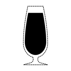 cocktail glass icon over white background, vector illlustration