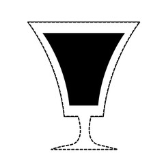 cocktail glass icon over white background, vector illlustration