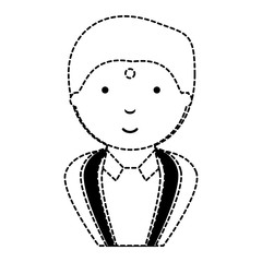 Hindu man with  traditional costume over white background, vector illustration