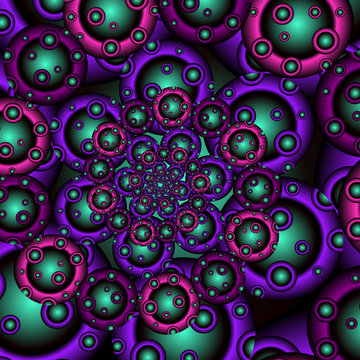 Exotic multicolored patterns with circles and wavy curves. Abstract image. Fractal Wallpaper on your desktop. Digital artwork for creative graphic design. Dark background.Abstract flovered background