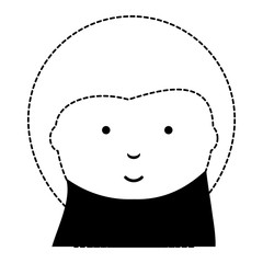 muslim arab woman in hijab over white background, vector illustration